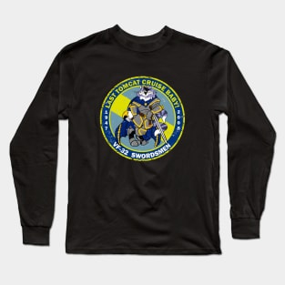 Grumman F-14 Tomcat - Last Tomcat Cruise Baby! VF-32 Swordsmen - Grunge Style Long Sleeve T-Shirt